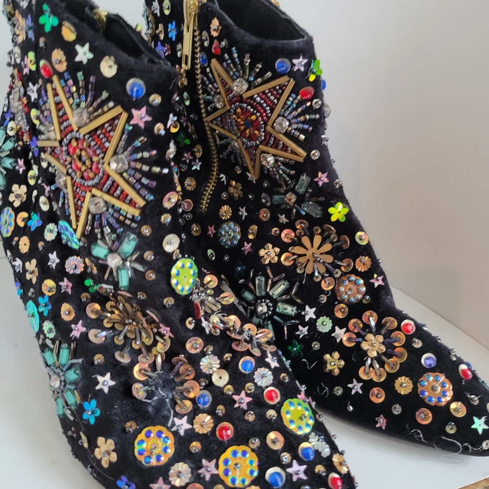 - Free People Night Out Sparkly Sequin Festival Boot
